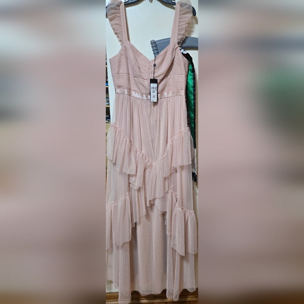 BCBGMaxAzria Blush Pleated Dress - Picture 4 of 5